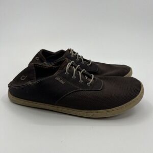 Olukai Nohea Moku Shoes Mens 9 Brown Sneakers Casual Slip On No Tie 10283-6363